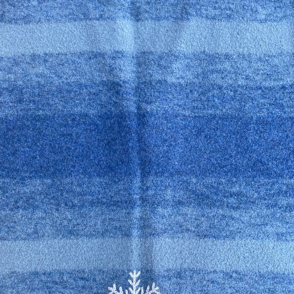 Vintage Woolrich Wool Embroidered Snowflake Sweater Vest Sz XL Blue Stripe - Picture 10 of 15